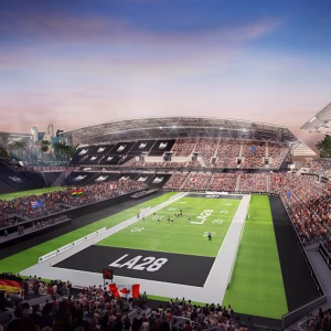 LA28 Flag Stadium Rendering